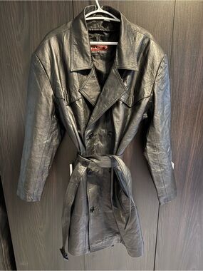 Vintage leather trench - men’s med